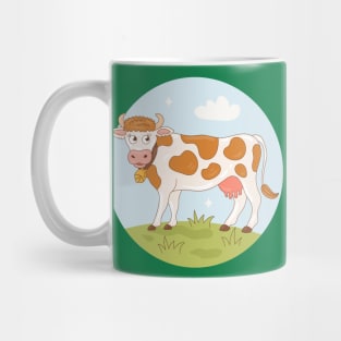 Cow Cartoon Hand Drawn Illustration Mug